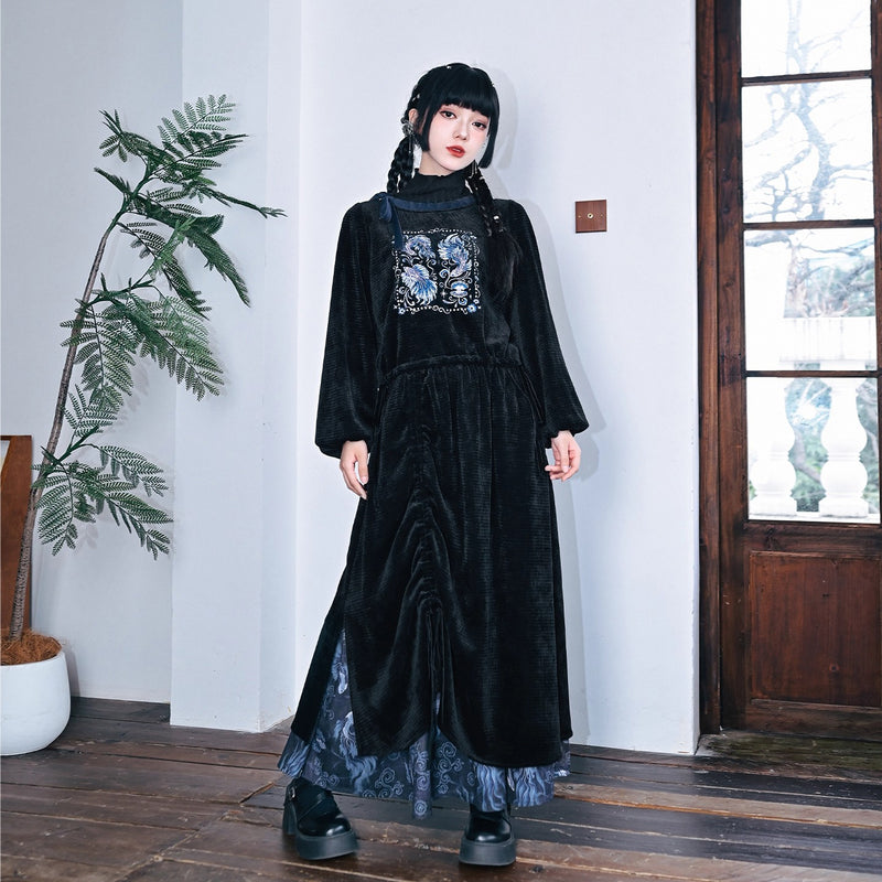 闘魚の挿絵ベルベットスカート