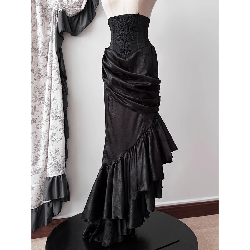伯爵令嬢のコルセットマーメイドスカート - Black[2026年4月中旬-5月中旬発送予定]
