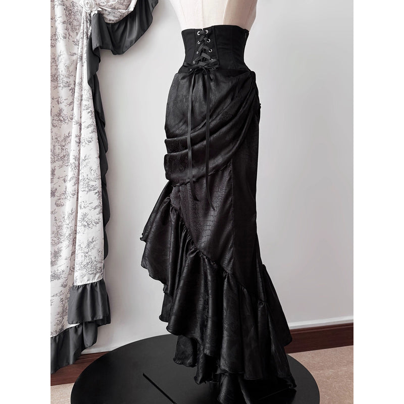 伯爵令嬢のコルセットマーメイドスカート - Black[2026年4月中旬-5月中旬発送予定]