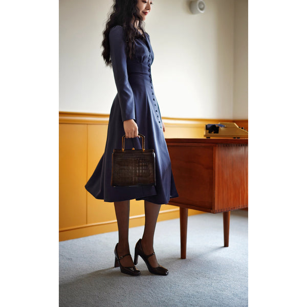 青藍の貴婦人クラシックワンピース