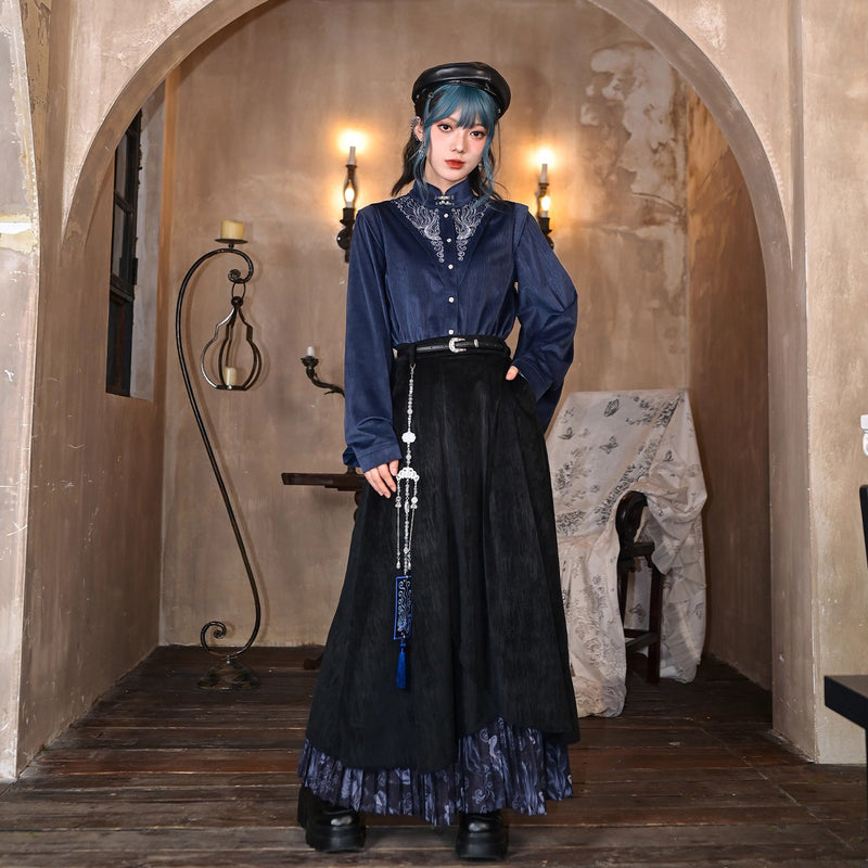 闘魚の挿絵レイヤードスカート