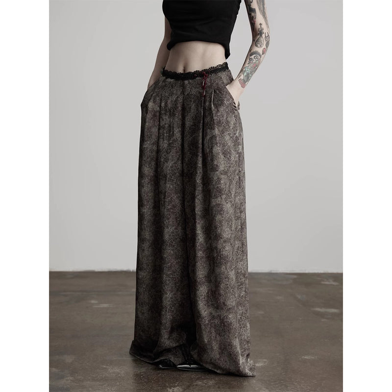 Stone Texture Wide Pants