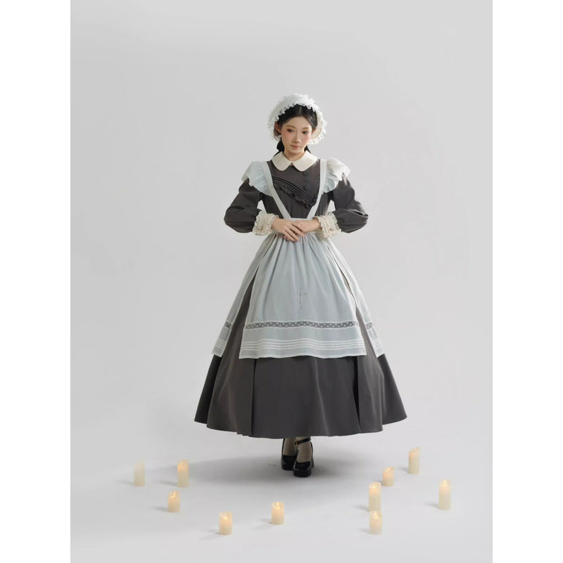 召使いのお嬢様のクラシカルワンピースとエプロンとボンネット[2026年2月下旬-3月下旬発送予定]