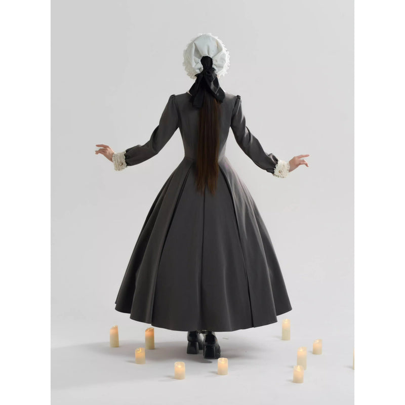 召使いのお嬢様のクラシカルワンピースとエプロンとボンネット[2026年2月下旬-3月下旬発送予定]