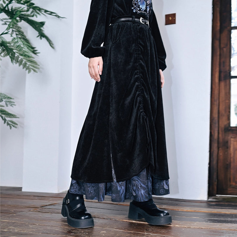 闘魚の挿絵ベルベットスカート