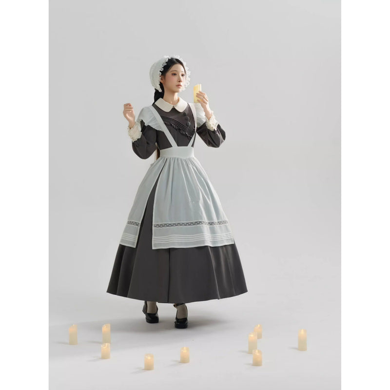 召使いのお嬢様のクラシカルワンピースとエプロンとボンネット[2026年2月下旬-3月下旬発送予定]