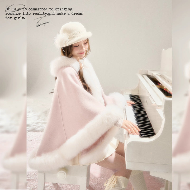 Romantic Fur Cape Coat