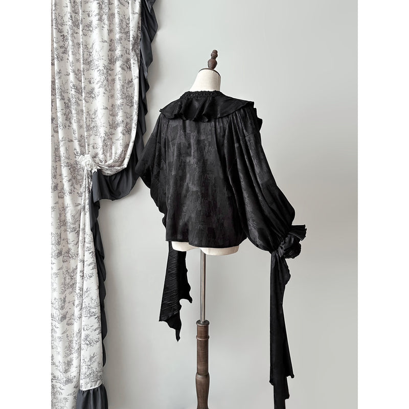 伯爵令嬢のヴィクトリアンブラウス - Black[2026年4月中旬-5月中旬発送予定]
