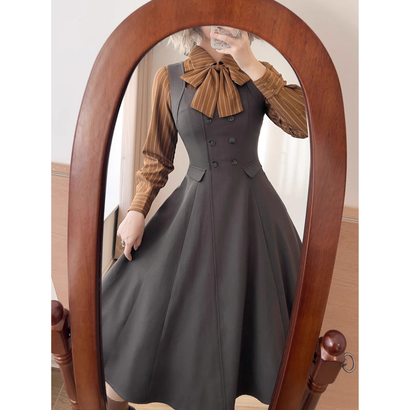 英国のお嬢様のブリティッシュブラウス - Brown