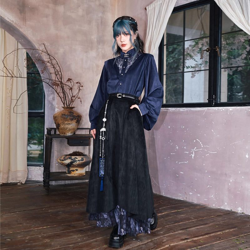 闘魚の挿絵レイヤードスカート