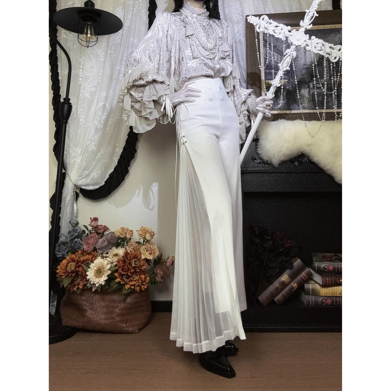 公爵騎士の編み上げプリーツパンツ[2025年2月上旬-3月上旬発送予定]