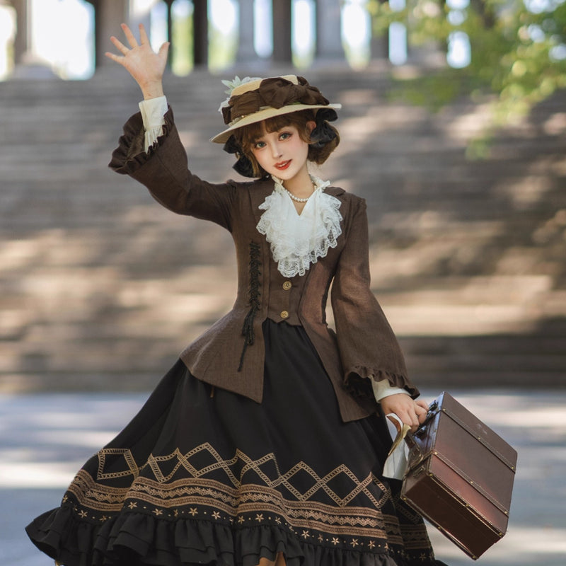 邸宅のお嬢様のテーラードジャケット