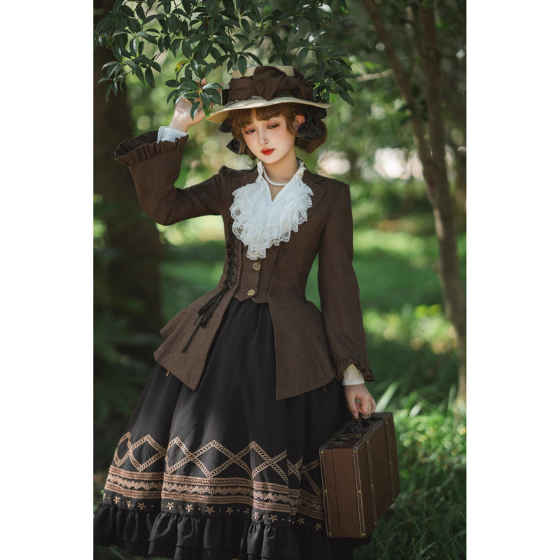 邸宅のお嬢様のテーラードジャケット