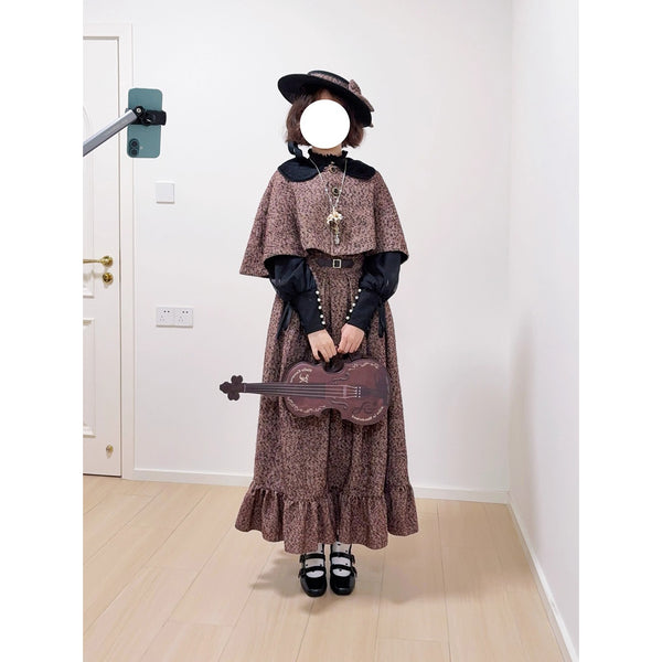 伯爵令嬢のジャンパースカートとケープ - Brown[2026年2月上旬-3月下旬発送予定]