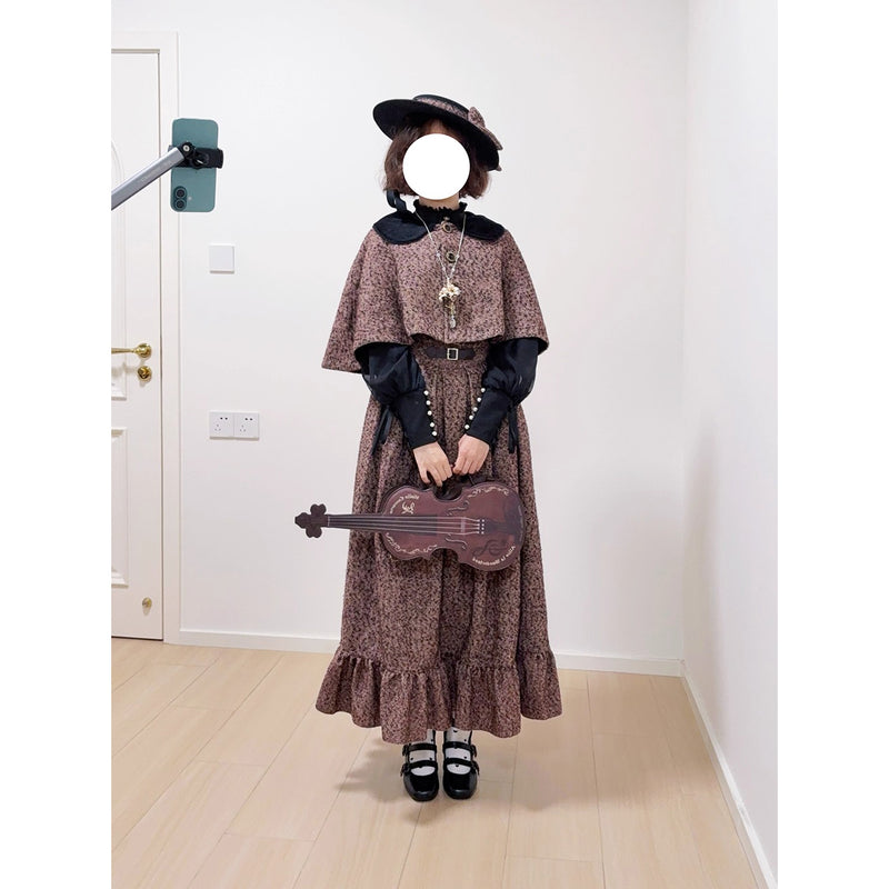 伯爵令嬢のジャンパースカートとケープ - Brown[2026年2月上旬-3月下旬発送予定]