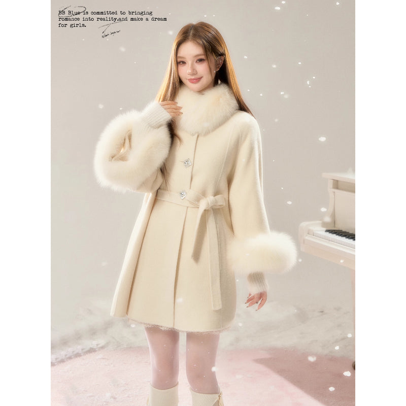 Elegant Girl's Fur Coat