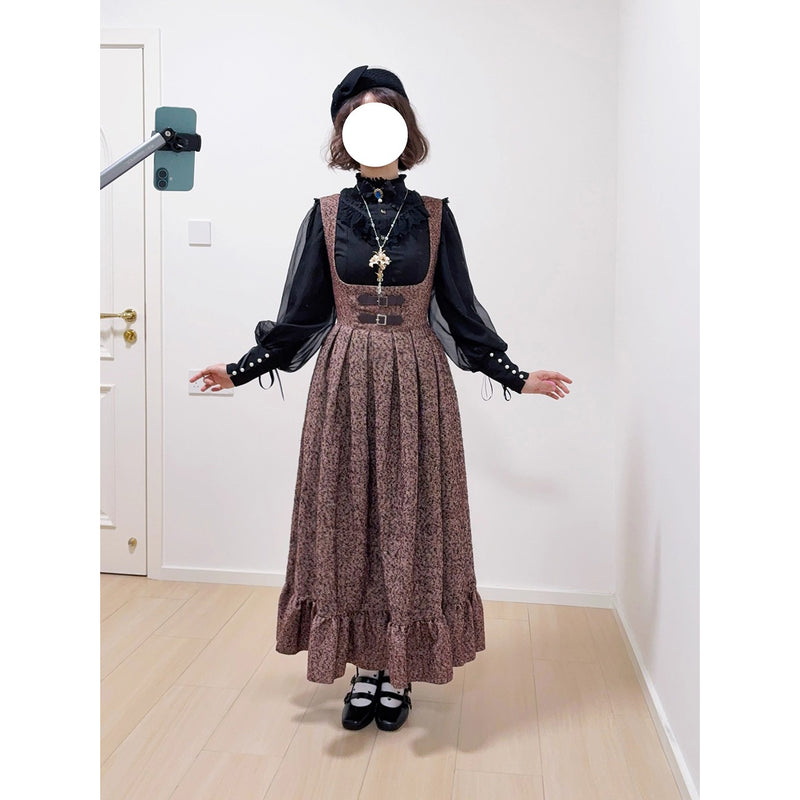 伯爵令嬢のジャンパースカートとケープ - Brown[2026年2月上旬-3月下旬発送予定]