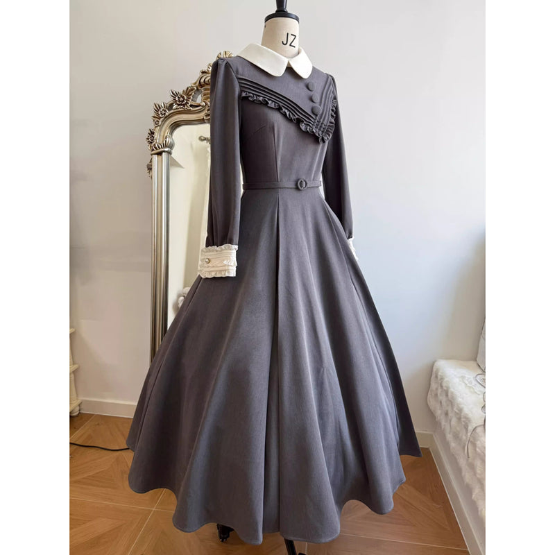 召使いのお嬢様のクラシカルワンピースとエプロンとボンネット[2026年2月下旬-3月下旬発送予定]