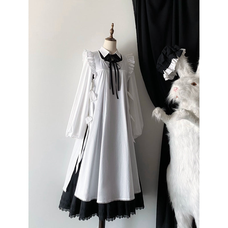 修道院のお嬢様ワンピースとオーバーエプロン - Black × White[2026年8