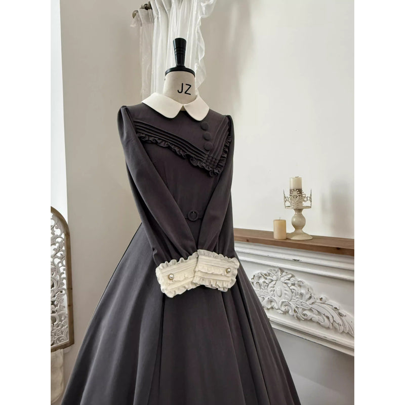 召使いのお嬢様のクラシカルワンピースとエプロンとボンネット[2026年2月下旬-3月下旬発送予定]