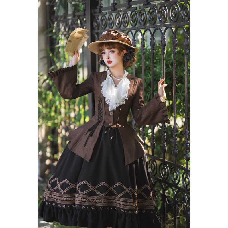 邸宅のお嬢様のテーラードジャケット