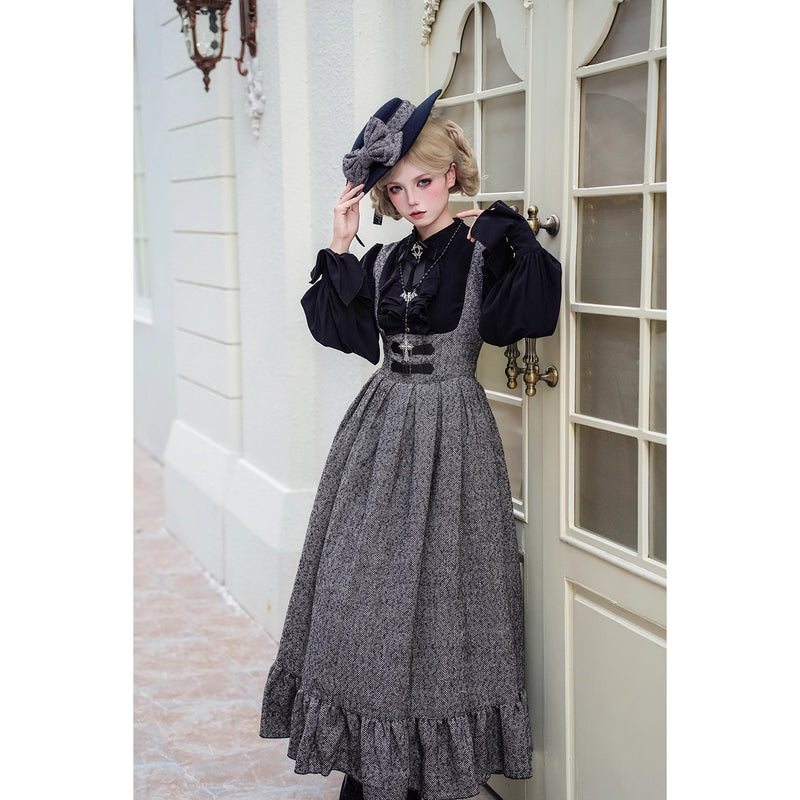 伯爵令嬢のジャンパースカートとケープ - Gray[2026年2月上旬-3月下旬発送予定]