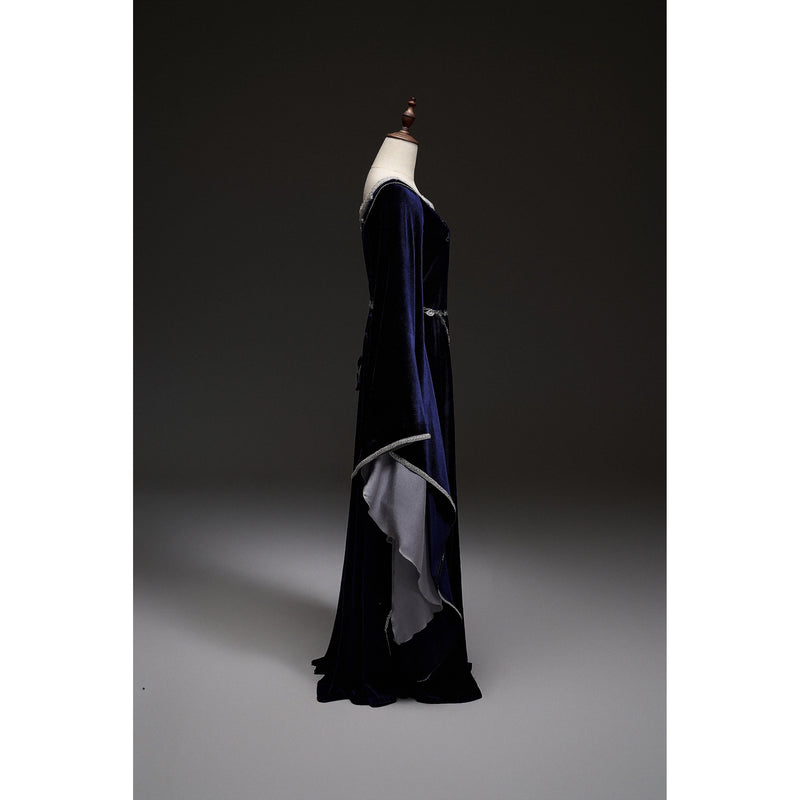 紺青の王妃の刺繍エレガントワンピース[2026年1月上旬-2月上旬発送予定]