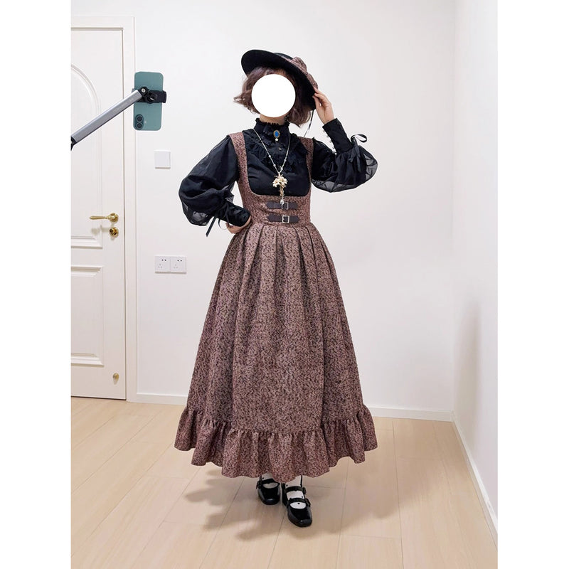 伯爵令嬢のジャンパースカートとケープ - Brown[2026年2月上旬-3月下旬発送予定]