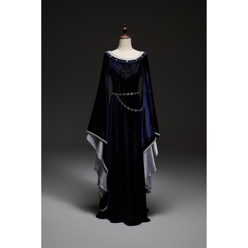 紺青の王妃の刺繍エレガントワンピース[2026年1月上旬-2月上旬発送予定]