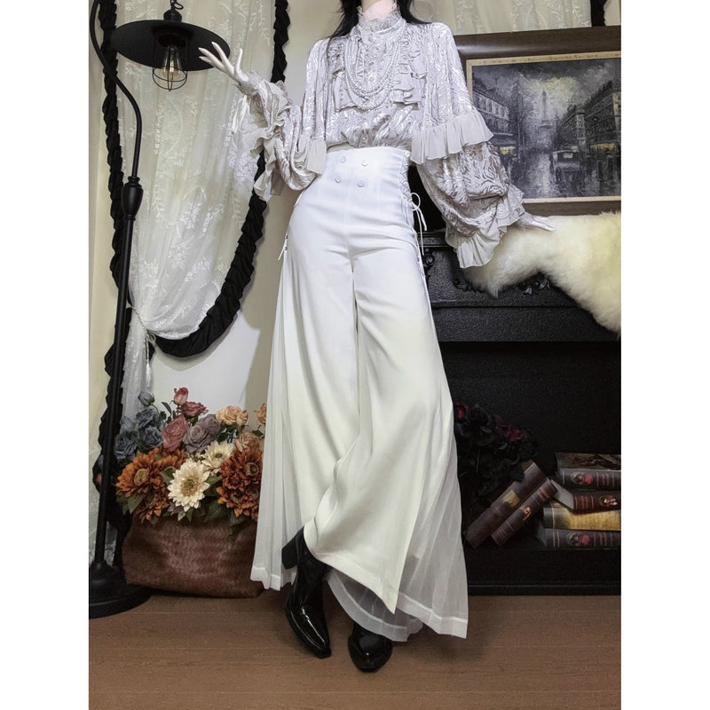 公爵騎士の編み上げプリーツパンツ[2025年2月上旬-3月上旬発送予定]