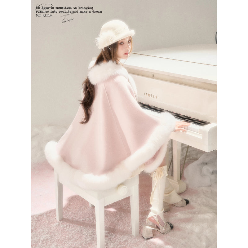 Romantic Fur Cape Coat