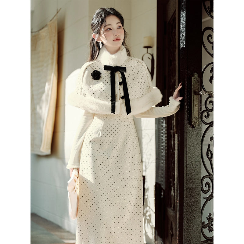 Polka Dot Cape and Dress