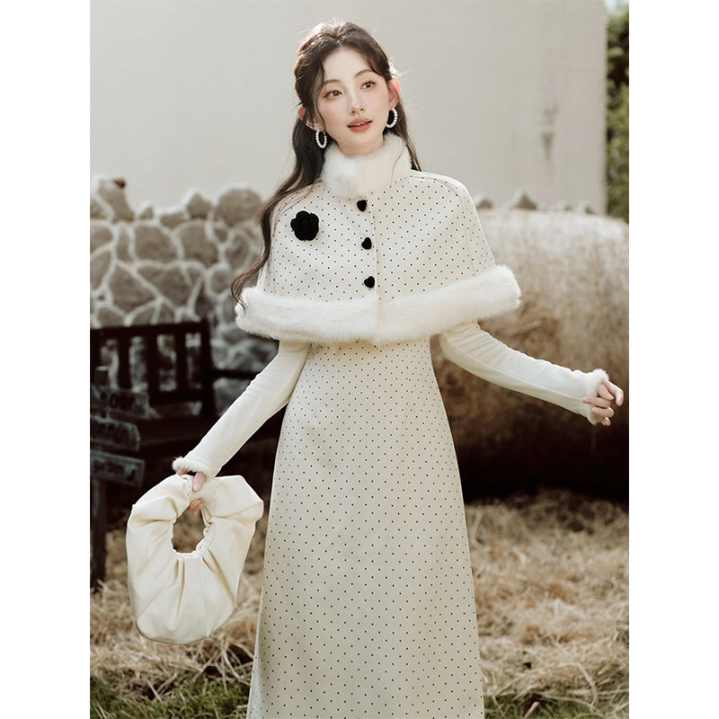 Polka Dot Cape and Dress