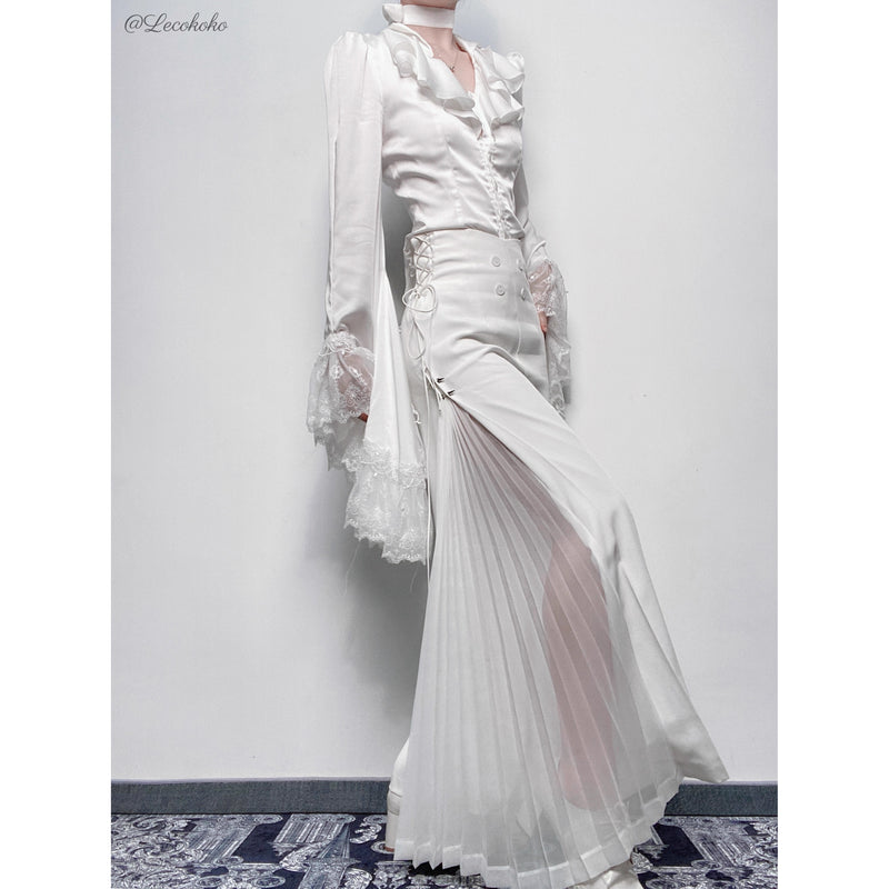 公爵騎士の編み上げプリーツパンツ[2025年2月上旬-3月上旬発送予定]