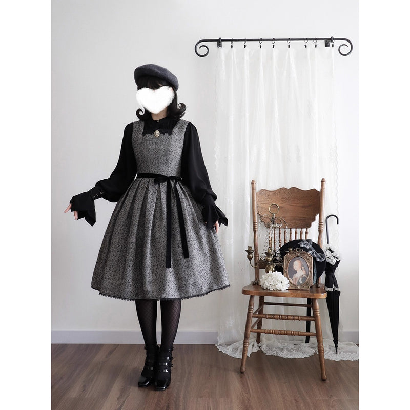 伯爵令嬢のジャンパースカートとケープ - Gray[2026年2月上旬-3月下旬発送予定]