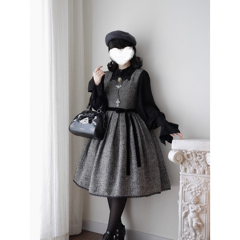 伯爵令嬢のジャンパースカートとケープ - Gray[2026年2月上旬-3月下旬発送予定]