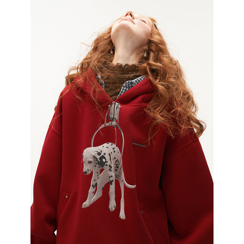 Wire Armed Dalmatian Hoodie