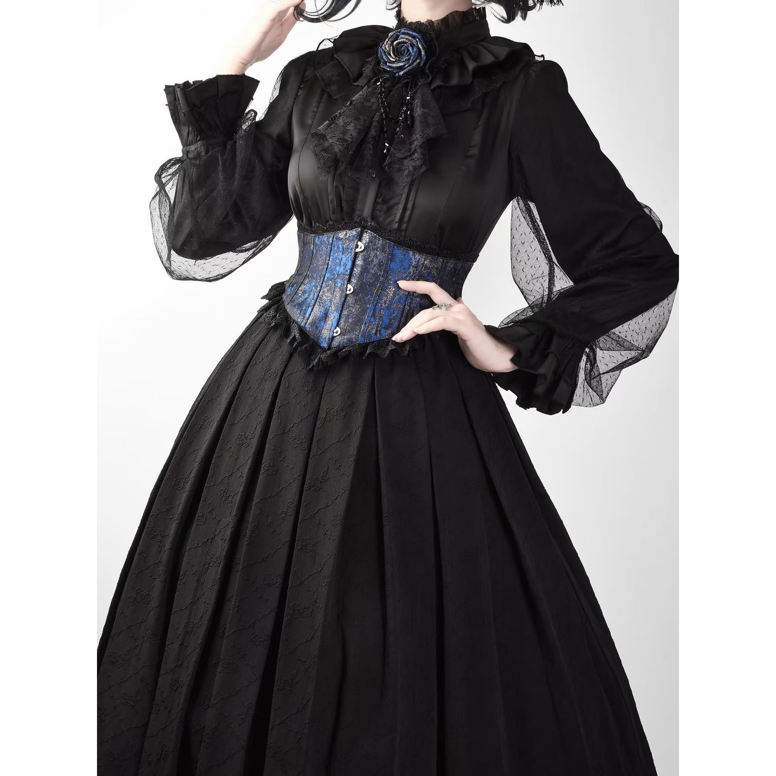 古城に眠るゴシックコルセット - Dark Navy – ManusMachina