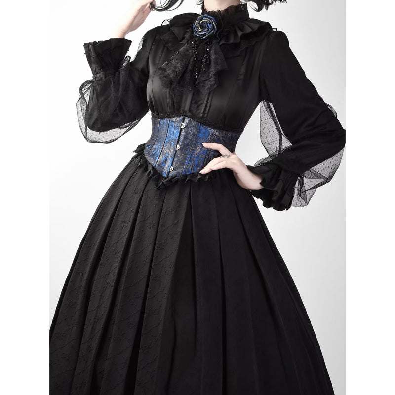 古城に眠るゴシックコルセット - Dark Navy – ManusMachina