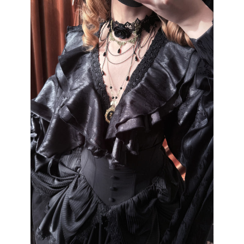 伯爵令嬢のヴィクトリアンブラウス - Black[2026年4月中旬-5月中旬発送予定]