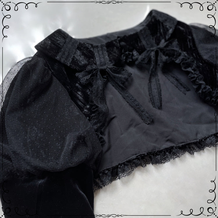 黒薔薇の令嬢の刺繍ベルベットジャケットとジャンパースカート[2023年12月上旬-12月下旬発送予定]