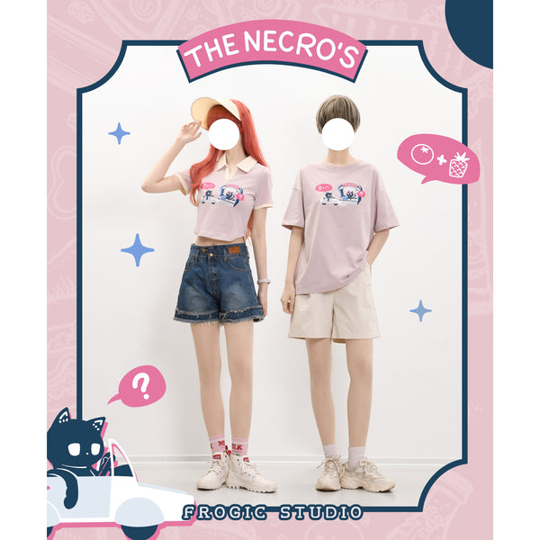 The Necro’sショートポロシャツとTシャツ - Pink