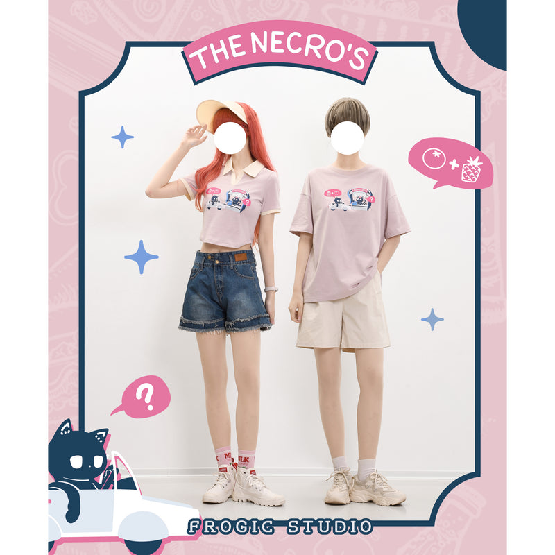 The Necro’sショートポロシャツとTシャツ - Pink