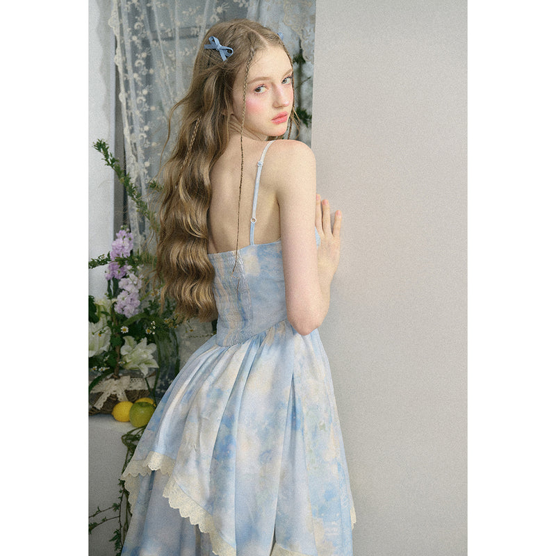 Oil Painting of Water Lilies Strap Dress