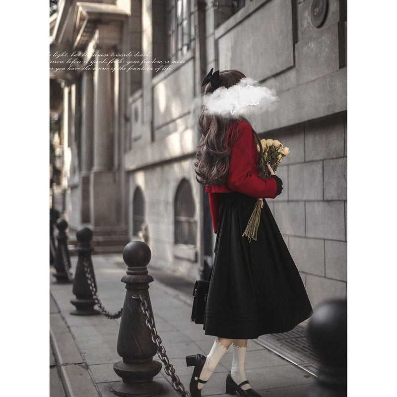 漆黒の文学少女ワンピースとショートジャケット – ManusMachina