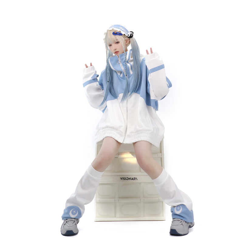 Ground Mine Girl Pastel-Colored Big Jacket and Pants