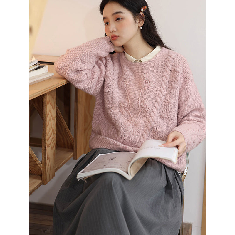 花編み刺繍のニットセーター – ManusMachina