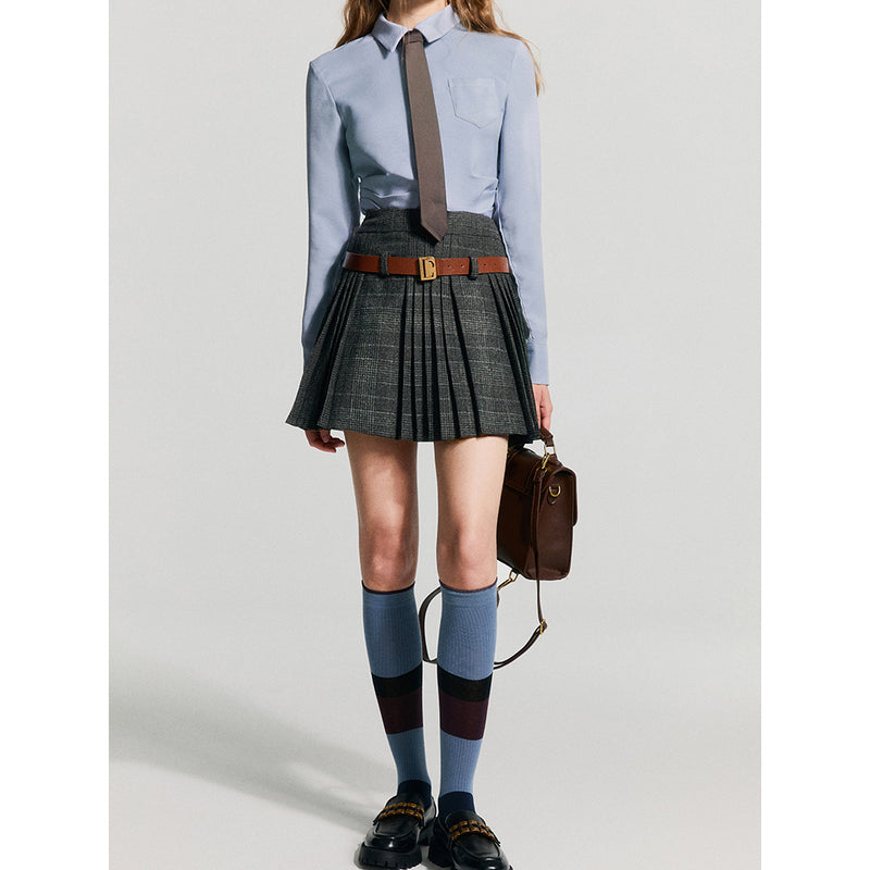 British Literary Girl's Classical Jacket and Pleated Skirt