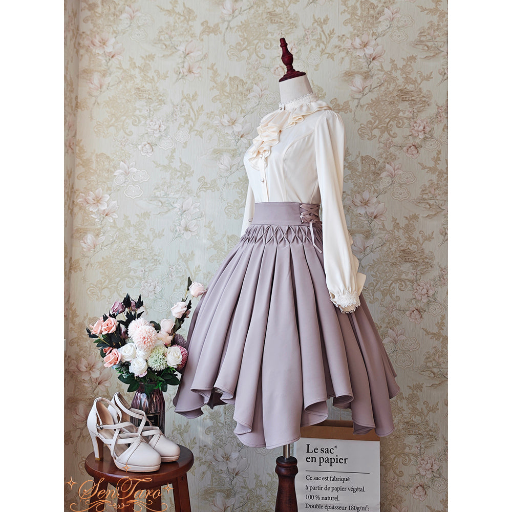 絣ベストスカート 伯爵令嬢のベストとブルーミングスカート - Gray Purple – ManusMachina
