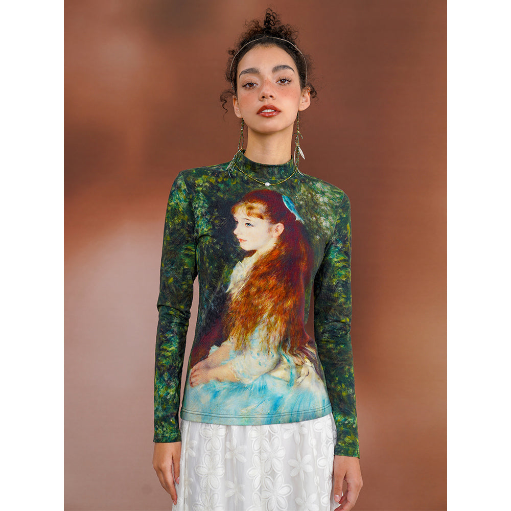 新品【蔵出し】大型　イレーヌ・カーン・ダンヴェール嬢　 立体複製名画 レプリカ kakejiku_yg-8184